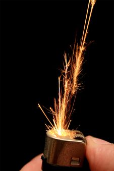 Lighter Sparkles Royalty Free Stock Photo Lighter Sparkles Royalty Free Stock Photo