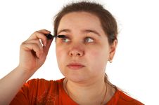 Girl Making Up Royalty Free Stock Image Girl Making Up Royalty Free Stock Image