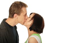 Kissing Couple Stock Image