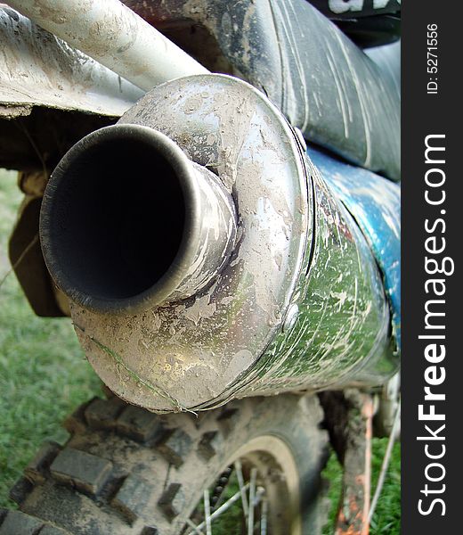 A close detail of a bike in nature