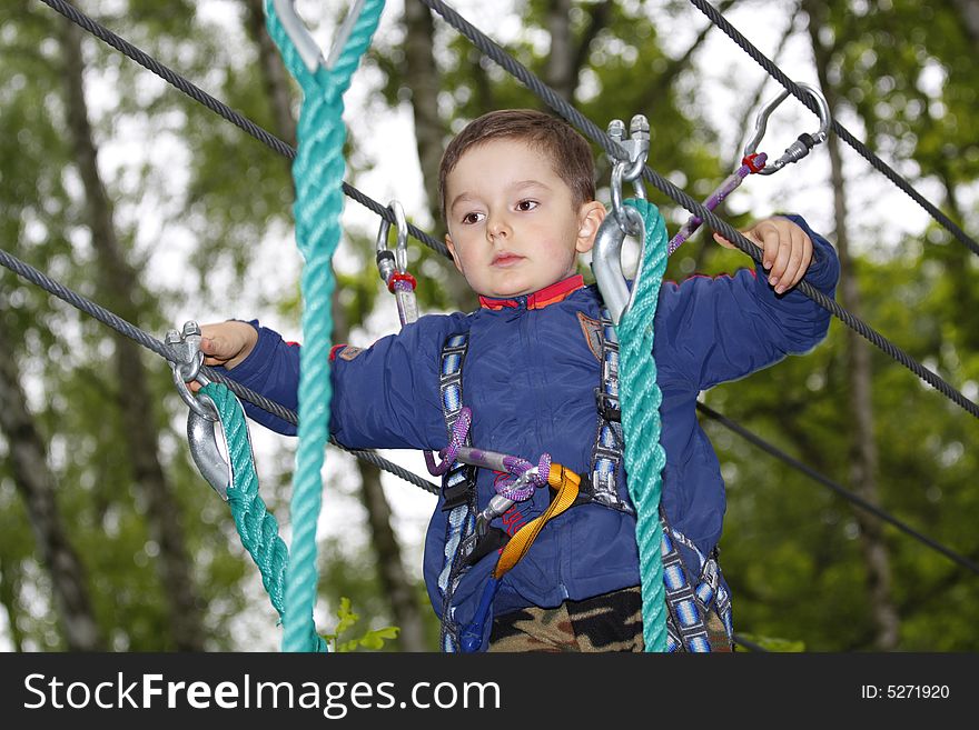 Boy Climbing