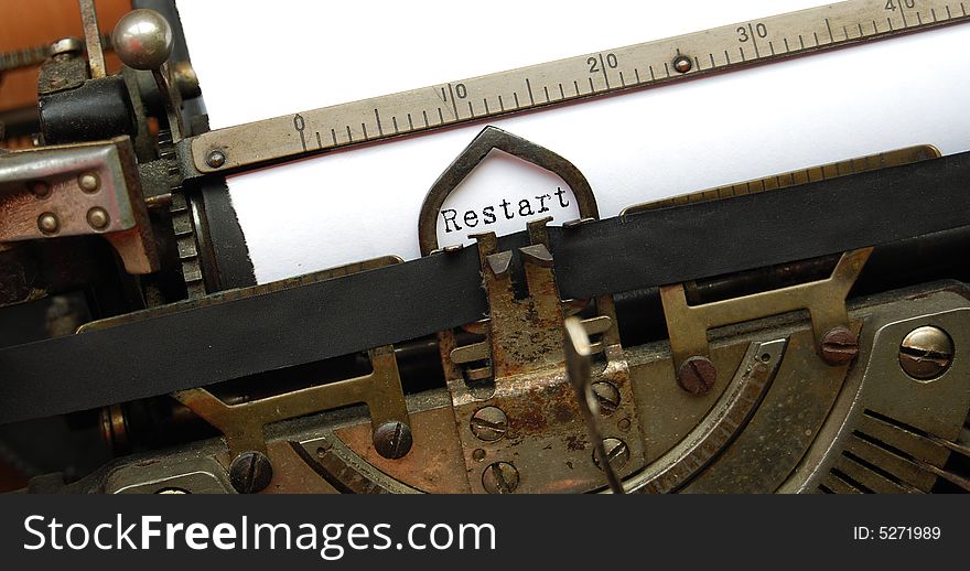 Message written on old typewriter. Message written on old typewriter