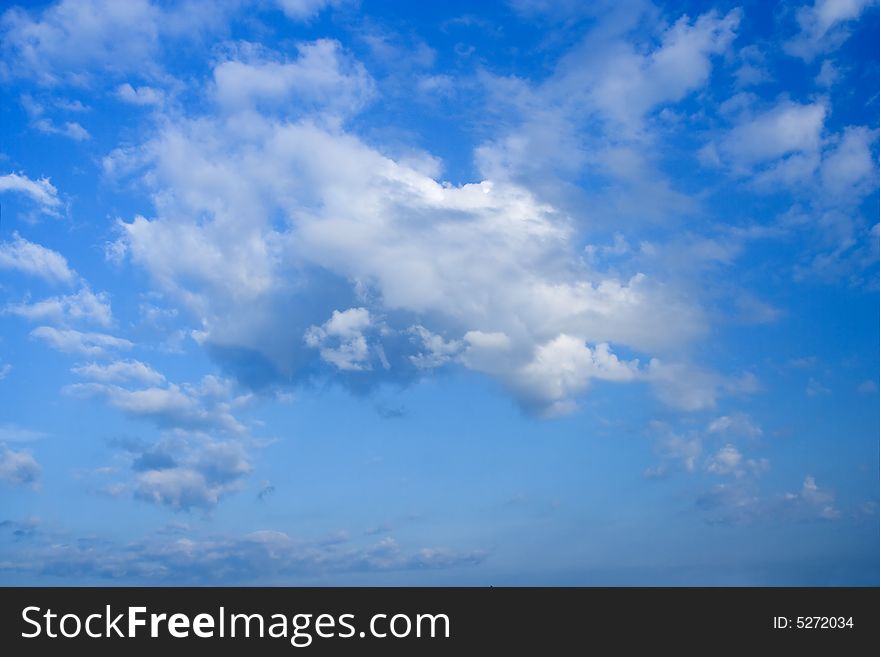 Close-up of the beautiful blue sky