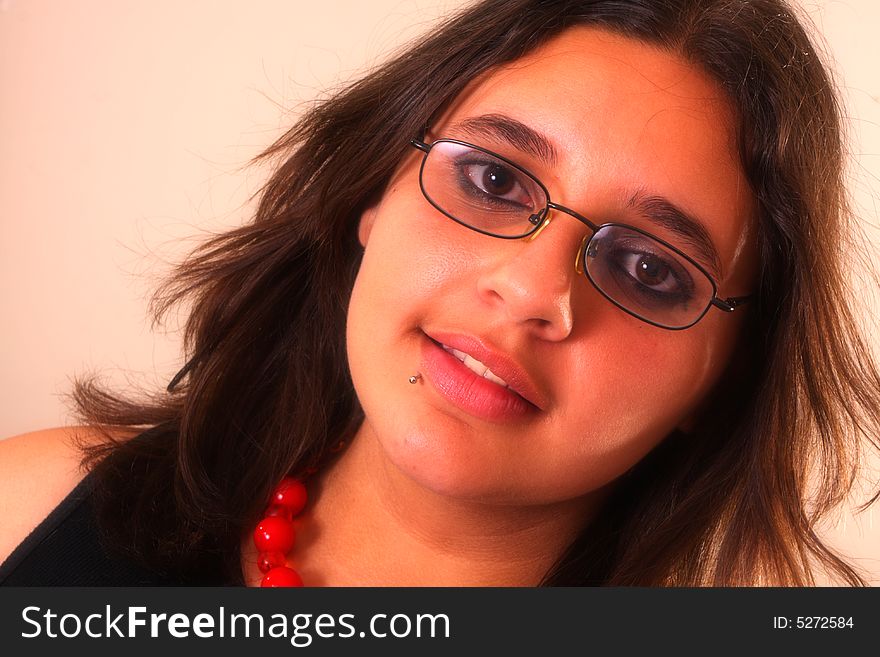 Young Girl with Glasses