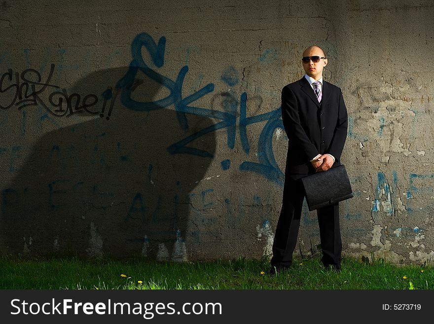 Men in suit waiting for a deal. Men in suit waiting for a deal.