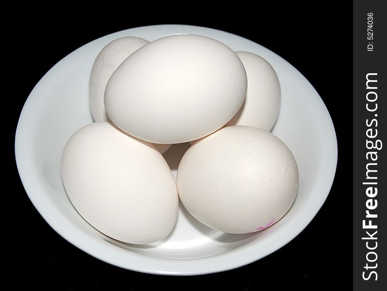 Bowl of fresh omega three eggs