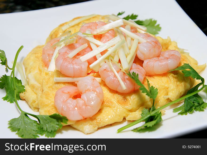 Shrimp fried eggs