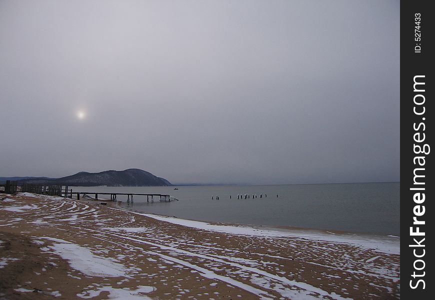 The Baikal lake in november. Russia, 2007. The Baikal lake in november. Russia, 2007.
