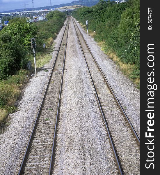 Mainline railway tracks,Great Britain