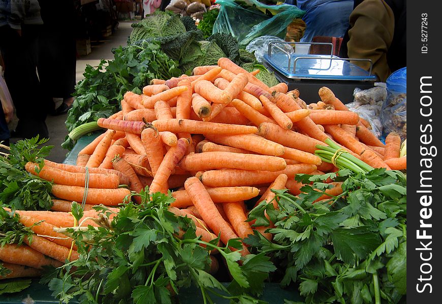 Carrot Vegetable Selling At Piazza Place