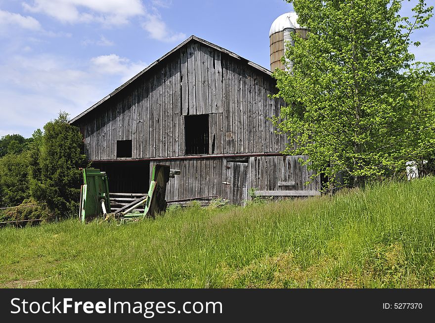 Old Barn And Silo