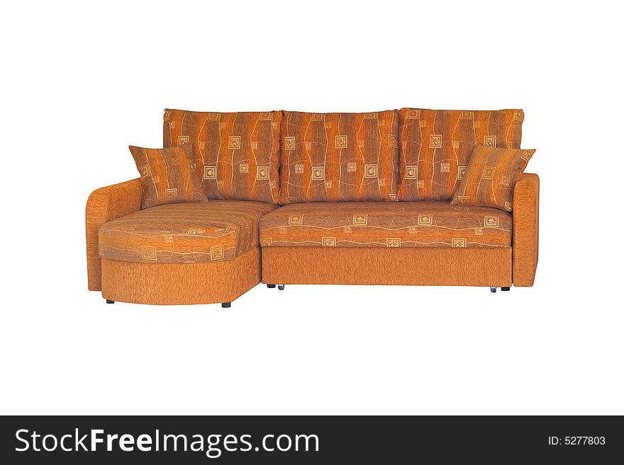 A sofa isolated on a white background with clipping path