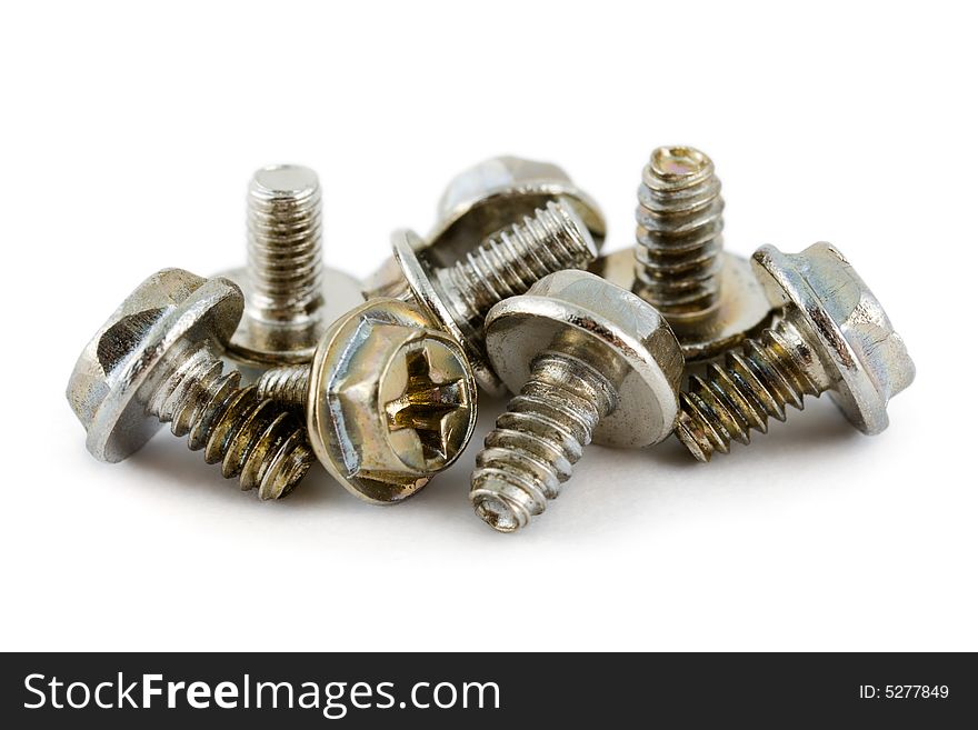 Macro of screws