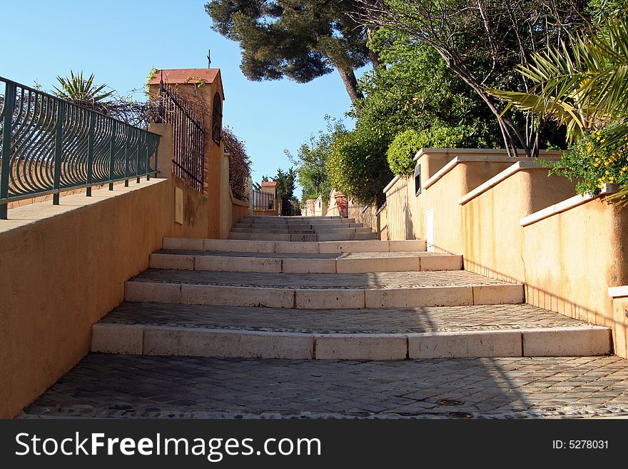 Pedestrian Walkway In The South Of France