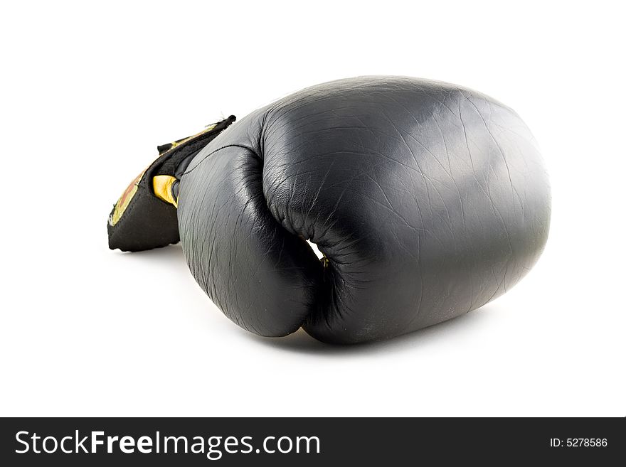 Black Boxing Glove Isolated On White Background