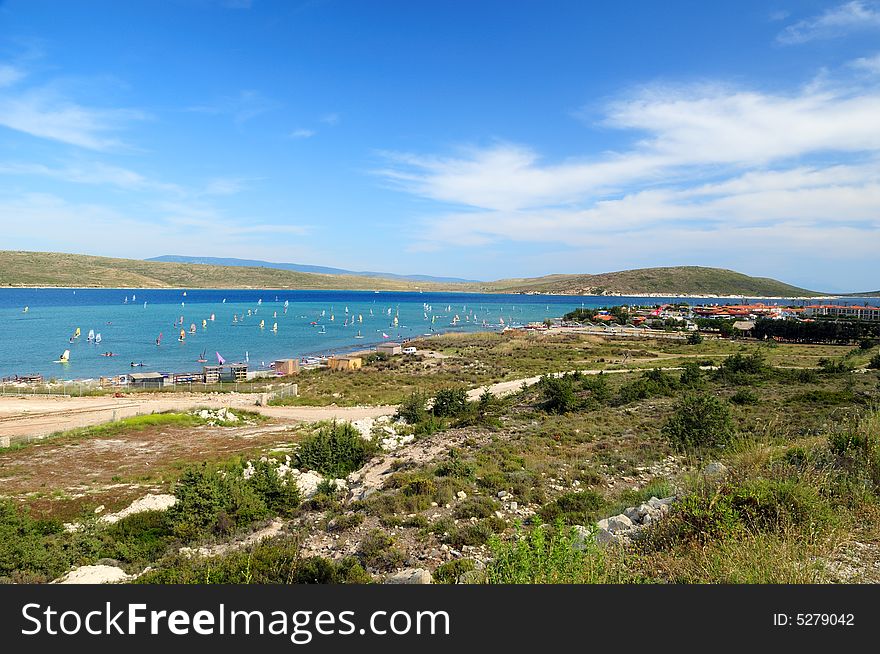 Windsurfing in Alacati, Cesme, Turkey