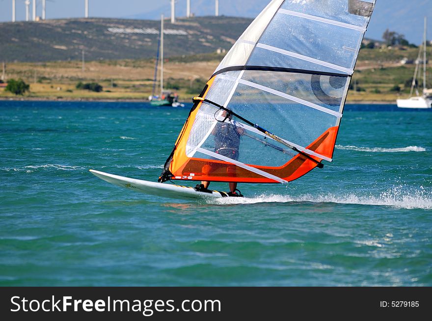 Windsurfing in Alacati, Cesme, Turkey