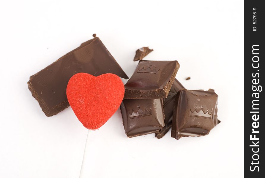 Chocolate and heart