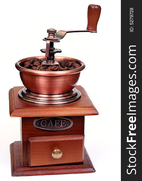 Retro Coffee Grinder With Beans