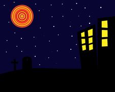 Halloween Night Background Stock Photo