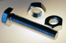 Hex Head Screw And Accessories Stock Photography