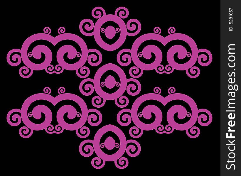 Abstract vector background with twirls