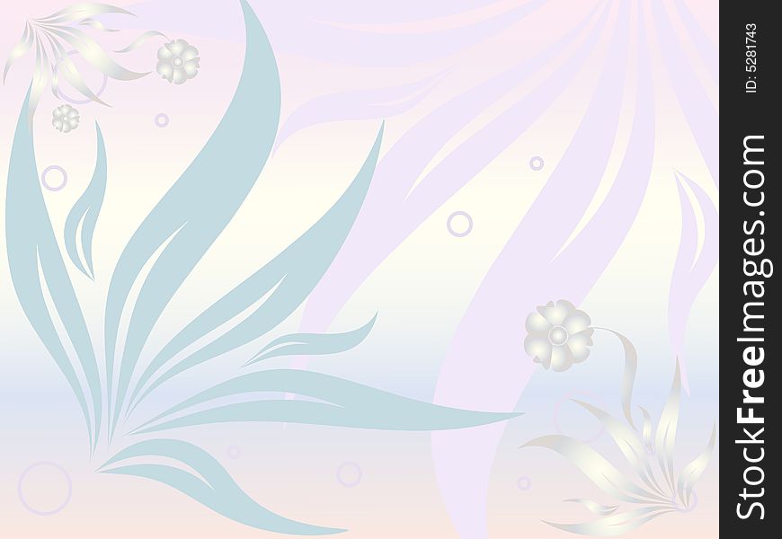 Abstract Floral Background In Soft Colors