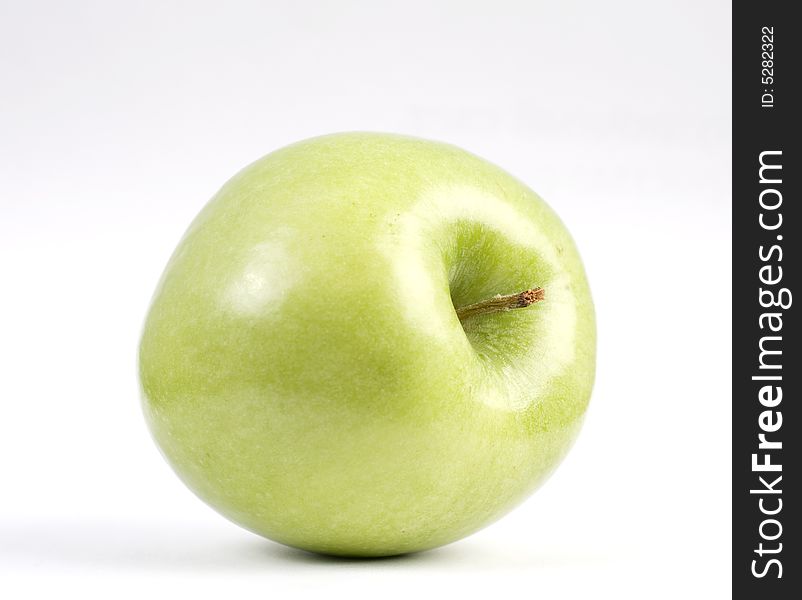Fresh green good apple at white background. Fresh green good apple at white background
