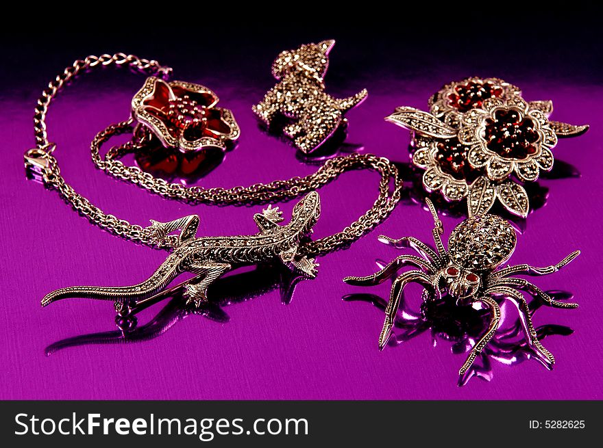 Beautiful jeweller ornaments in the form of animals. Beautiful jeweller ornaments in the form of animals