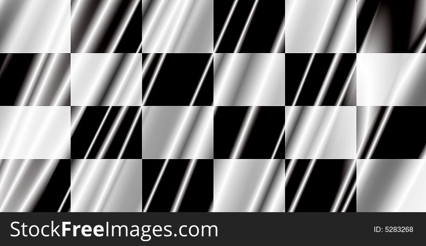 Illustration of a checkered flag  as plastic texture. Illustration of a checkered flag  as plastic texture