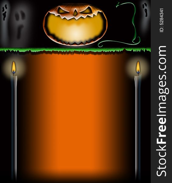 Greeting card template for halloween. Greeting card template for halloween