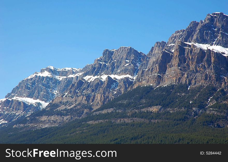 The Castle Mountain in Banff National Park, alberta, canada