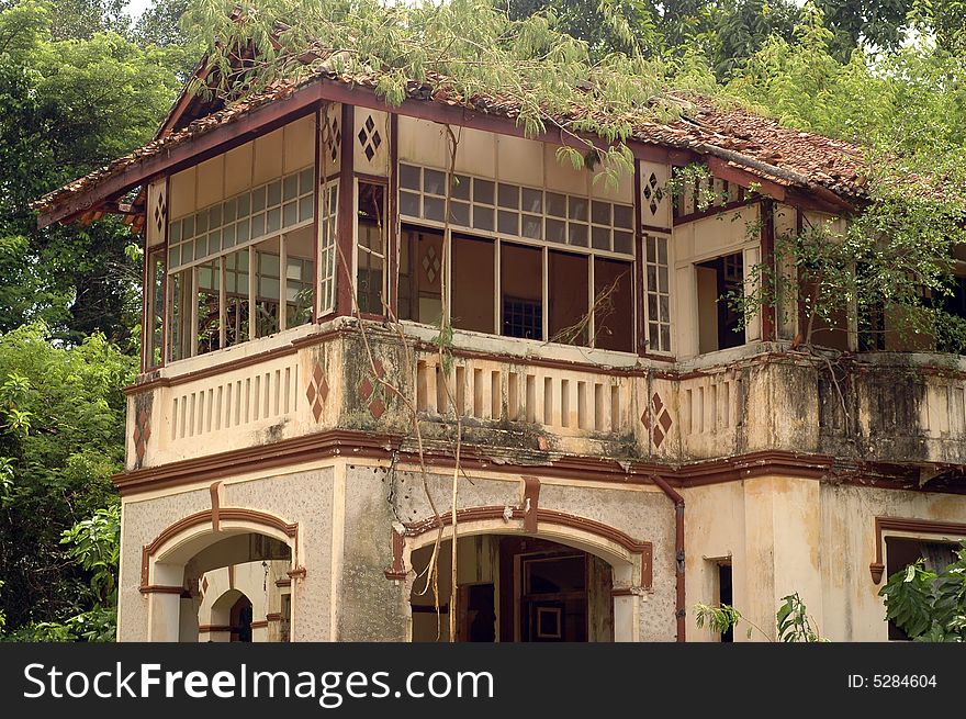 Deserted Colonial Building