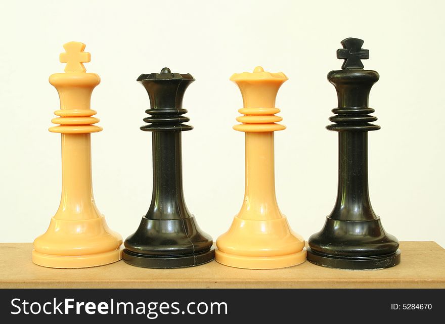 Black and white main chess figures