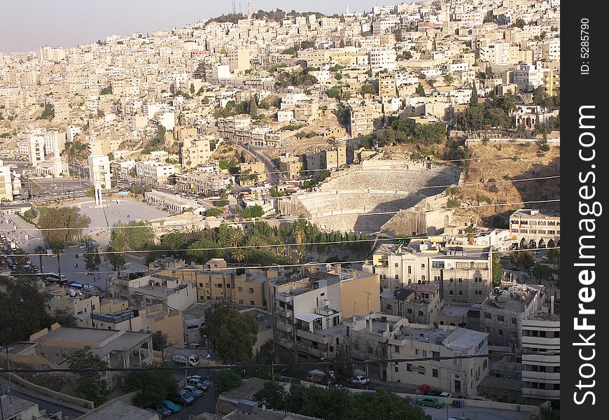 Panorama of Amman, capital of Jordan. Panorama of Amman, capital of Jordan