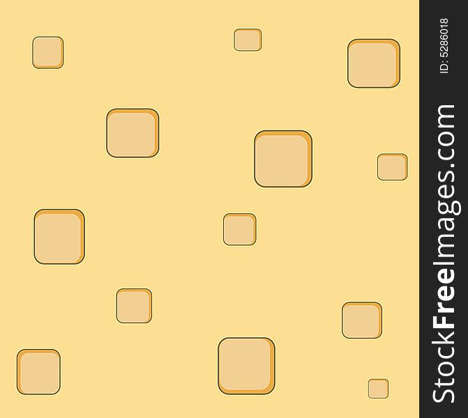 A cubes swiss cheese background texture.