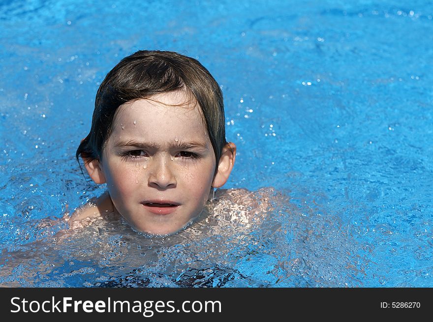 Boy in pool