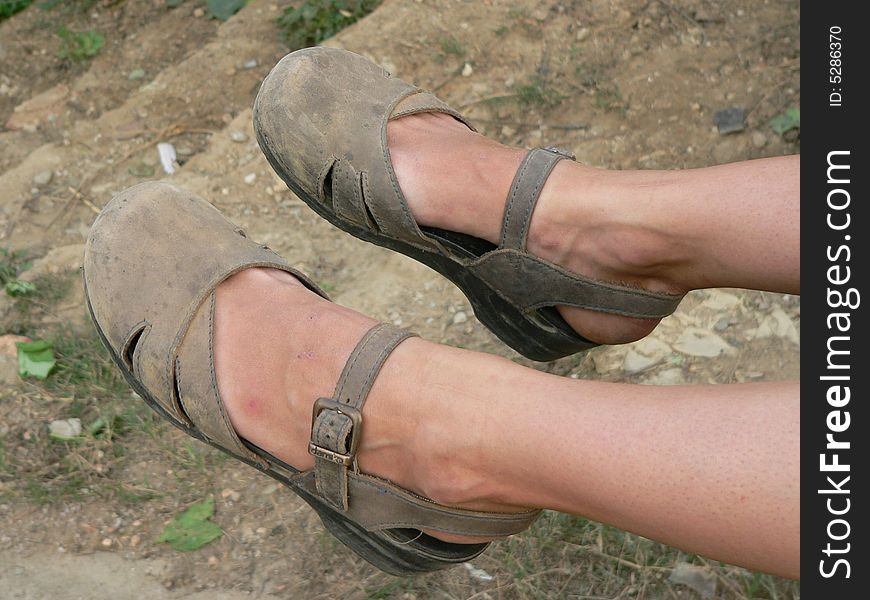 Couture shoes worn out by hiking around Asia. Couture shoes worn out by hiking around Asia