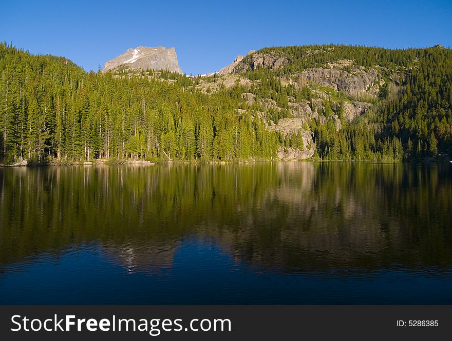 A summer morning at Bear Lake - Rocky Mountain National Park. A summer morning at Bear Lake - Rocky Mountain National Park