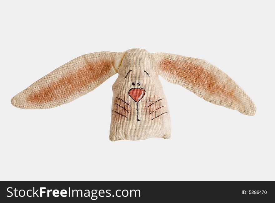 Hand made plush bunnie in natural color