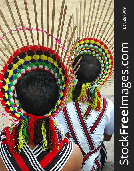 Naga people wearing the traditional head gear during their Hornbill festival of Nagaland. Naga people wearing the traditional head gear during their Hornbill festival of Nagaland.