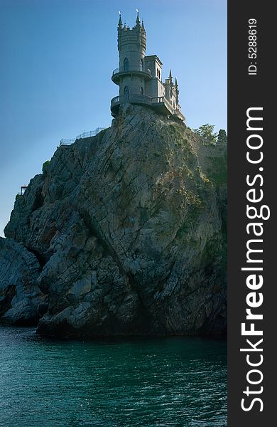 The well-known castle Swallow's Nest near Yalta in Crimea. The well-known castle Swallow's Nest near Yalta in Crimea