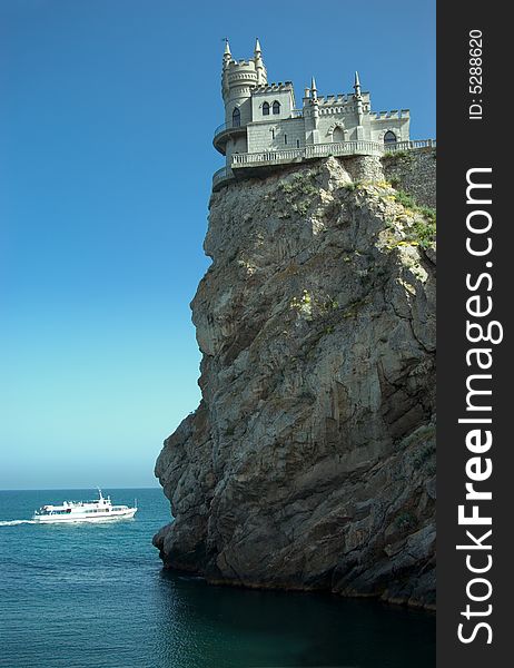 The well-known castle Swallow's Nest near Yalta in Crimea. The well-known castle Swallow's Nest near Yalta in Crimea
