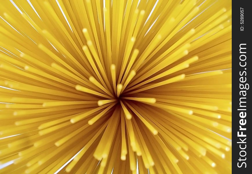 Raw spaghetti from a funny top view. Raw spaghetti from a funny top view.