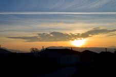 Blissful Sunset With Beautiful Clouds Stock Photography Blissful Sunset With Beautiful Clouds Stock Photography