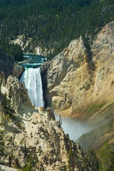 Lower Yellowstone Falls Royalty Free Stock Image