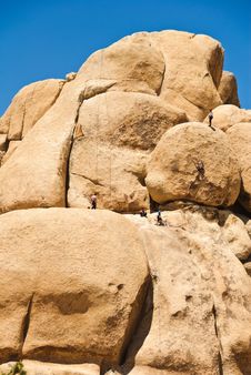 Rock Climbers, Joshua Tree National Park Stock Images Rock Climbers, Joshua Tree National Park Stock Images