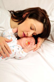 Mom And Little Baby Girl Royalty Free Stock Image Mom And Little Baby Girl Royalty Free Stock Image