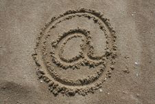 Message In The Sand Stock Photos
