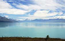 Blue Sky Over Lake Tekapo Stock Photos Blue Sky Over Lake Tekapo Stock Photos